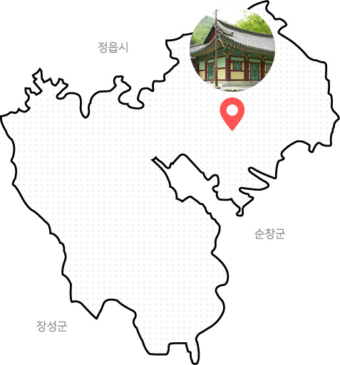 내장사 위치도