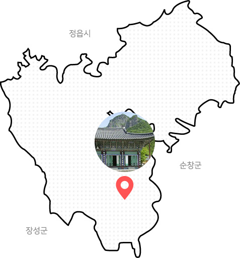 백양사 위치도