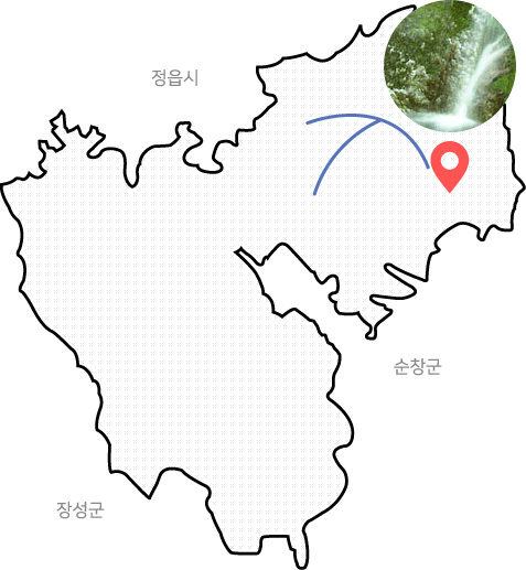 도덕폭포 위치도