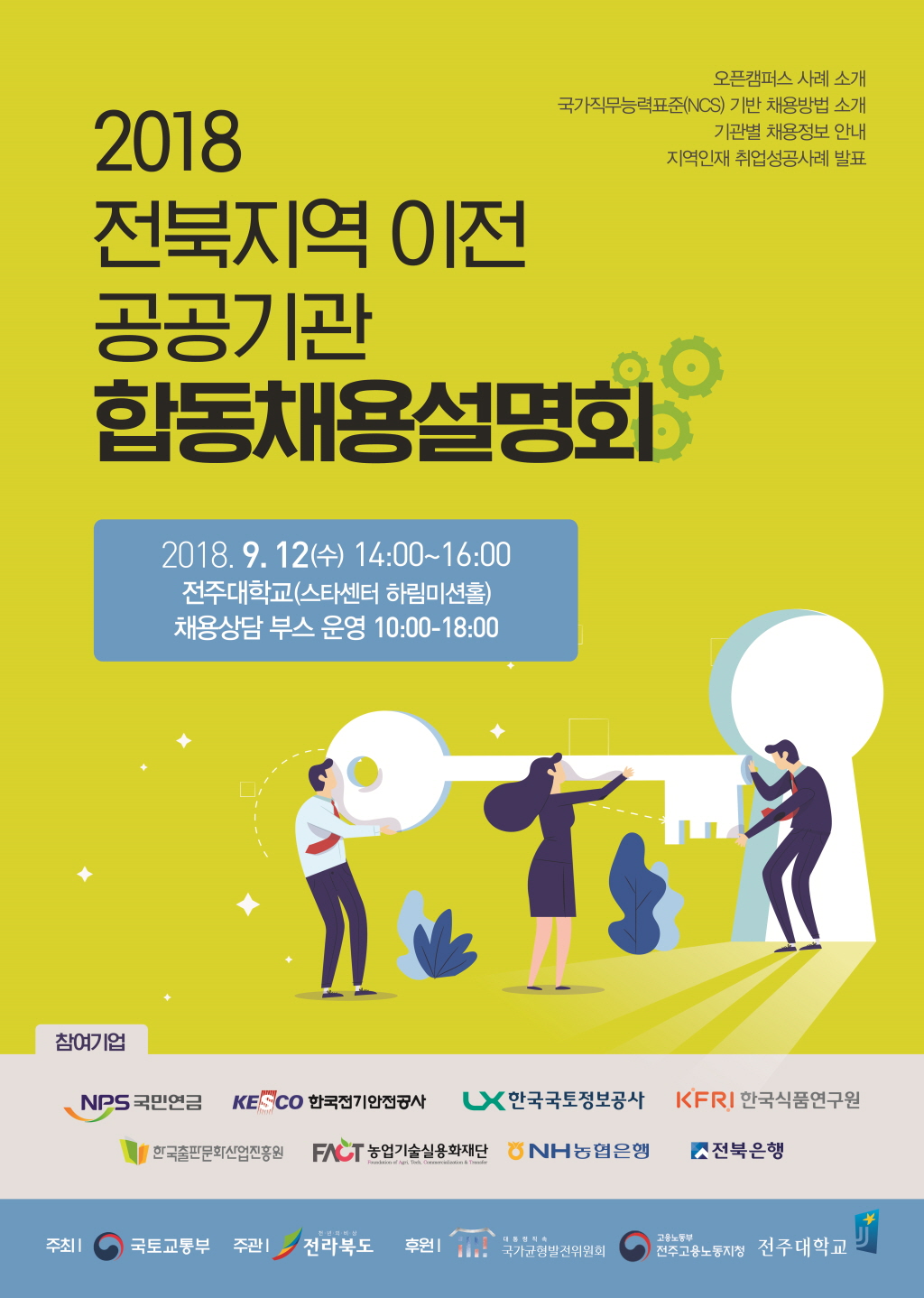 2018 전북지역 이전공공기관 합동채용설명회 개최