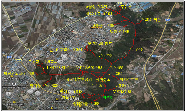 성황산 등산로 이미지