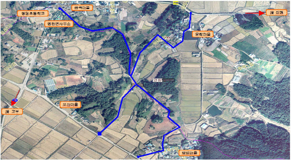 영원면 마실길 산책로 이미지