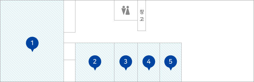 본관3층 배치도로 대강당, 제1강의실, 제2강의실, 단풍미인쇼핑몰, 정보화교육실, 화장실, 창고가 있습니다.