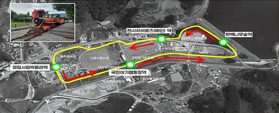 관광열차 시설안내도