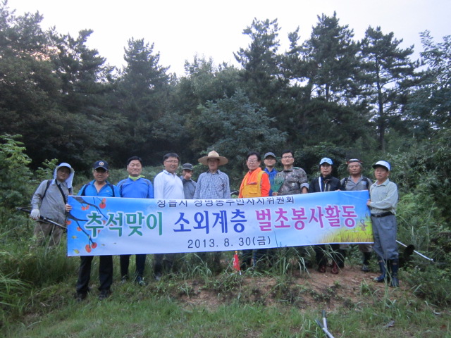 2013년 주민자치위원회 벌초봉사활동