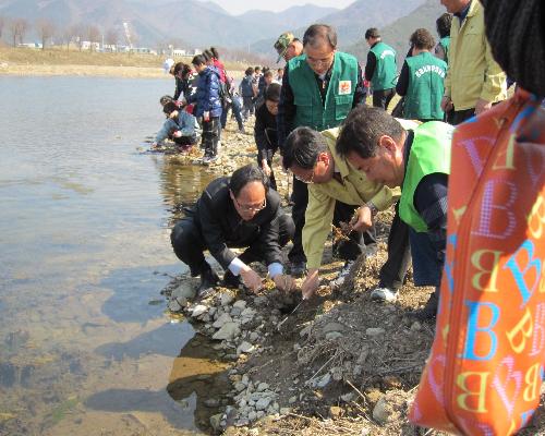전북의 미래 새만금의 젖줄 동진강 생태하천 창포심기 운동