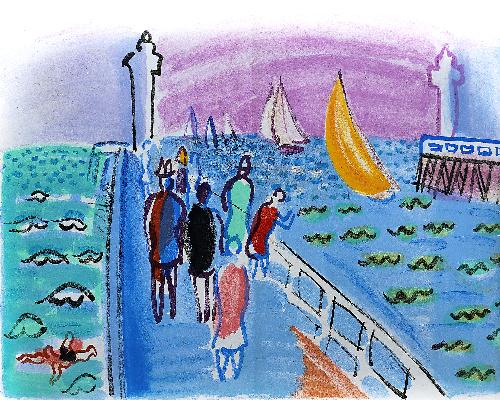 라울 뒤피(Raoul Dufy), <도빌의 방파제(La jetée de Deauville)>