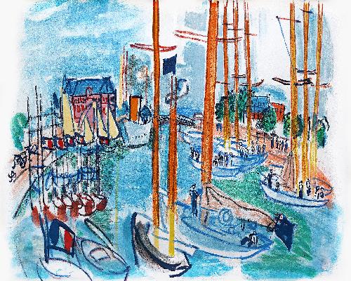라울 뒤피 (Raoul Dufy), <도빌의 항구(Port de Deauville)>